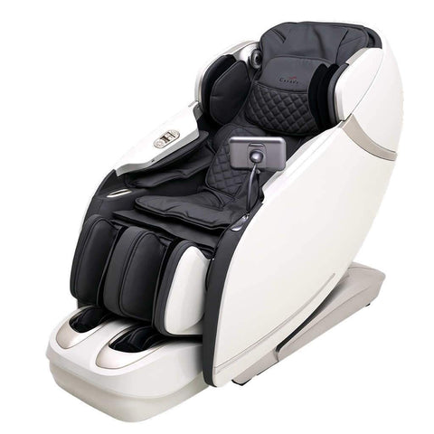 Ghế massage Casada Skyliner II Ghế massage da giả màu xám trắng Thế giới