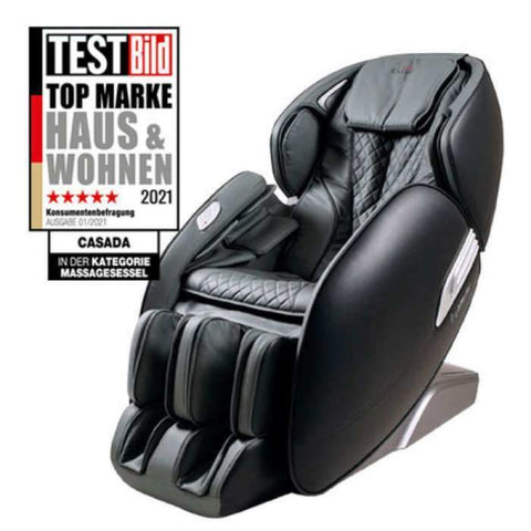 The Stately - Ghế massage Casada AlphaSonic II Ghế massage giả da đỏ-đen Thế giới