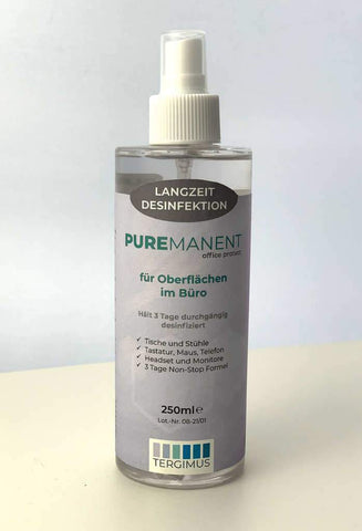 Văn phòng TERGIMUS Puremanent Bảo vệ vệ sinh chất khử trùng bề mặt lâu dài 250 ml-0 Massage Thế giới